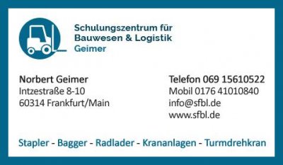 Schulungszentrum Geimer - Krananlagen Führerscheine