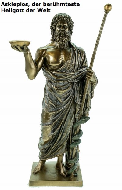 Asklepios ist in der griechischen Mythologie der Gott der Heilkunst