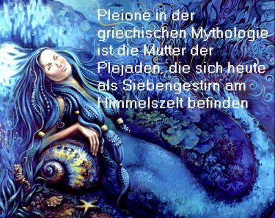 Pleione ist in der griechischen Mythologie die Mutter der sieben Plejaden