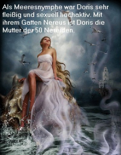 Doris ist in der griechischen Mythologie eine Okeanide (Meeresnymphe)
