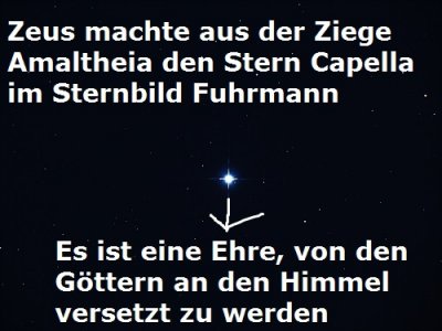 Amaltheia ist in der griechischen Mythologie eine göttliche Ziege