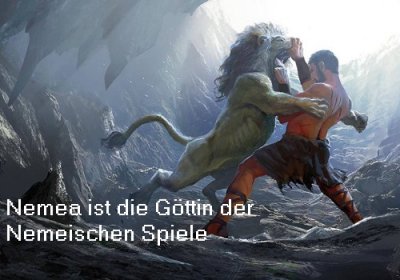 Nemea ist in der griechischen Mythologie die Göttin der Nemeischen Spiele