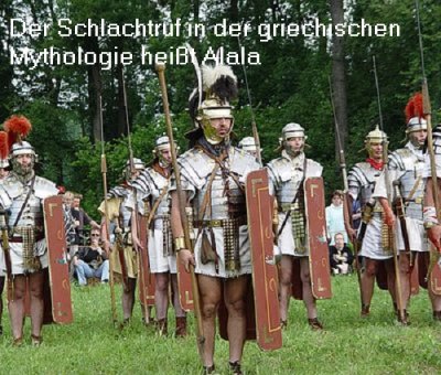 Alala ist in der griechischen Mythologie die Göttin vom Schlachtruf