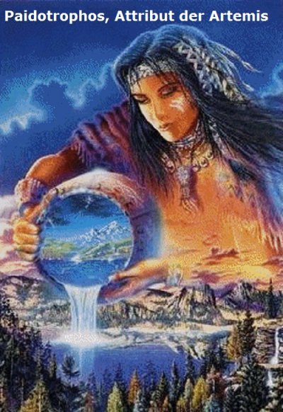 Paidotrophos ist in der griechischen Mythologie ein Attribut der Artemis