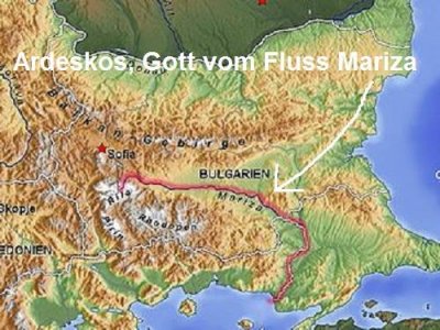 Ardeskos ist in der griechischen Mythologie der Gott vom Fluss Mariza