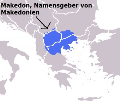 Makedon ist der Heros der Makedonen und von Makedonien