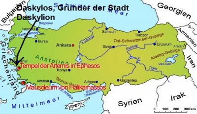 Daskylos gründete die Stadt Daskylion
