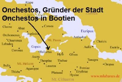 Onchestos gründete die gleichnamige Stadt in Böotien