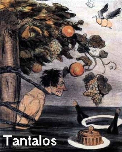 Sünder Tantalos und der Fluch der Tantaliden