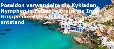Griechische Insel-Gruppe Kykladen: Mythologie