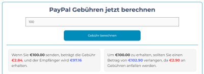 PayPal Gebührenrechner 2024 - Paypal Gebühren berechnen